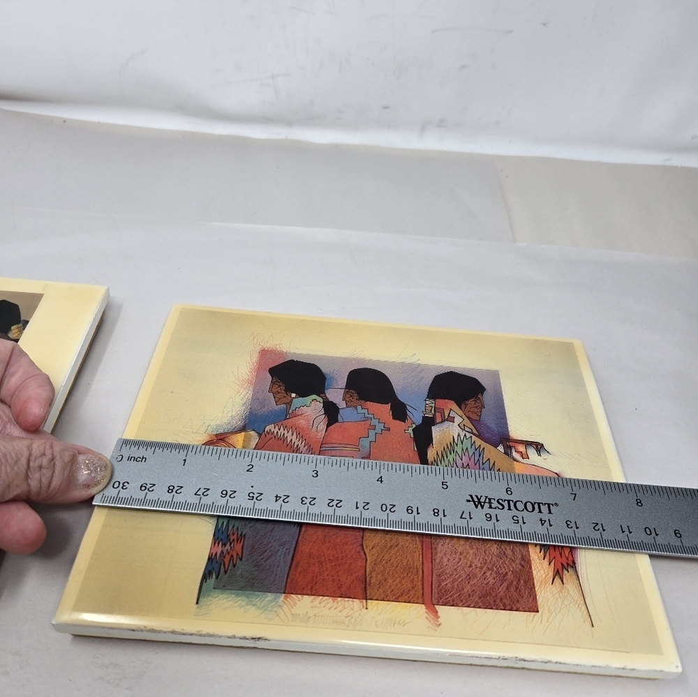 Amado Pena Designs Of The Southwest Art Tiles Hang On Wall Sit On Table Or Desk - Picture 12 of 16